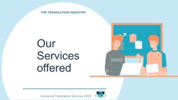 Services Offered Universal Translation Services