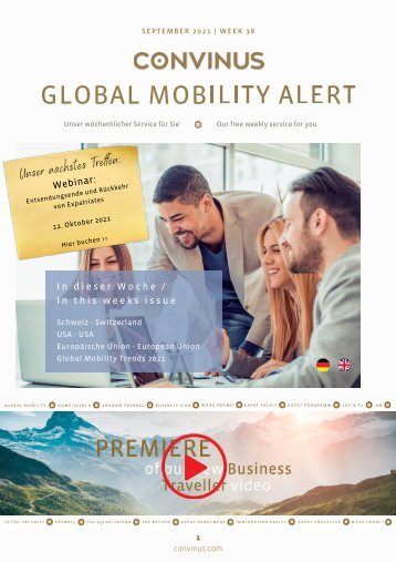 CONVINUS Global Mobility Alert Week 38