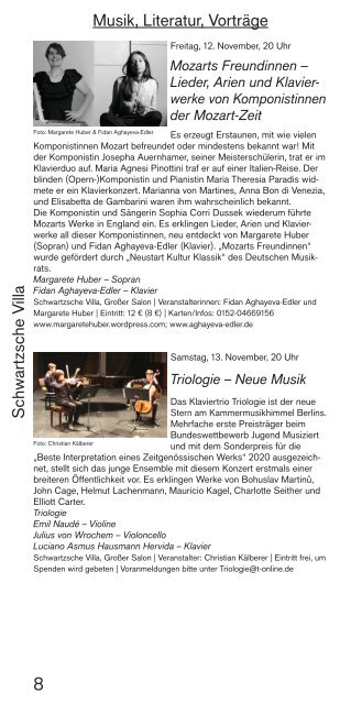 Kulturkalender November 2021