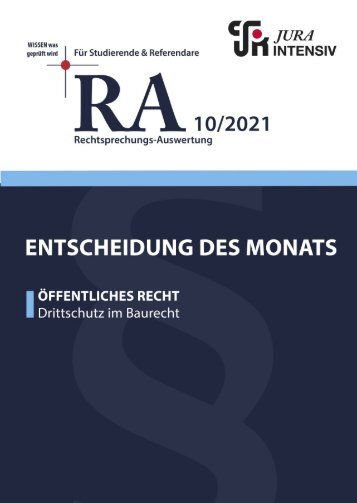 RA 10/2021 - Entscheidung des Monats