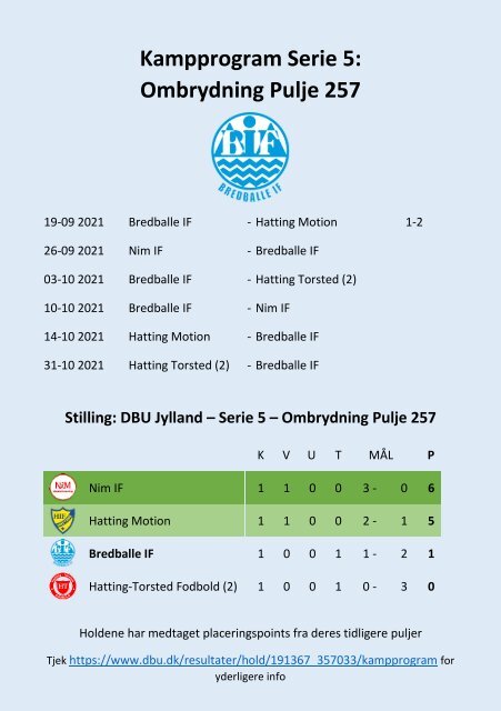 2021 - Nr. 05 - Bredballe IF - FC Skanderborg - 250921