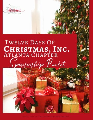 Twelve Days of Christmas, Inc. Atlanta Chapter Sponsorship Packet 2021