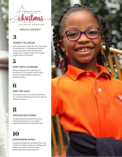 Twelve Days of Christmas, Inc. Atlanta Chapter Sponsorship Packet 2021