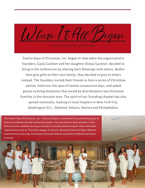 Twelve Days of Christmas, Inc. Atlanta Chapter Sponsorship Packet 2021