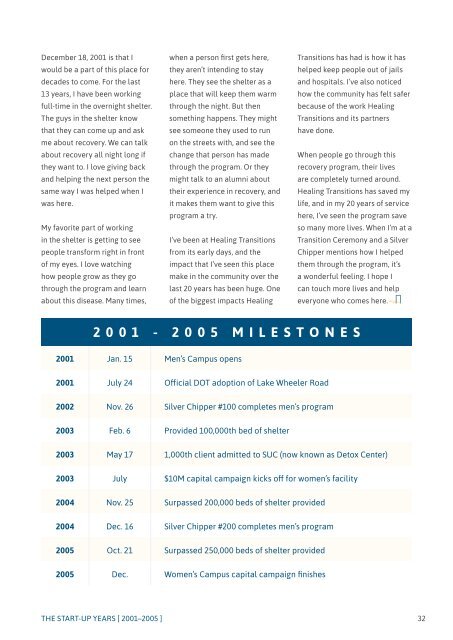 Healing Transitions 20th Anniversary Publication