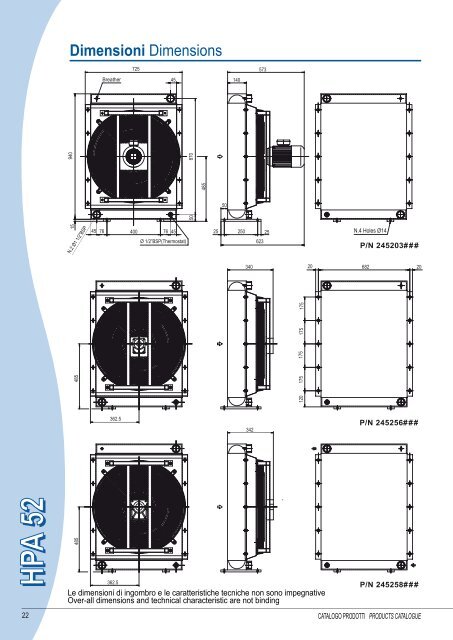 4 - Scambiatori Aria-olio Serie HPA