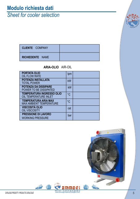 6 - Scambiatori Aria - olio Serie HPA Compact