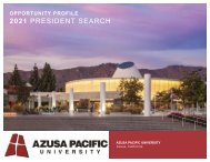 APU President Opportunity Profile - 2021