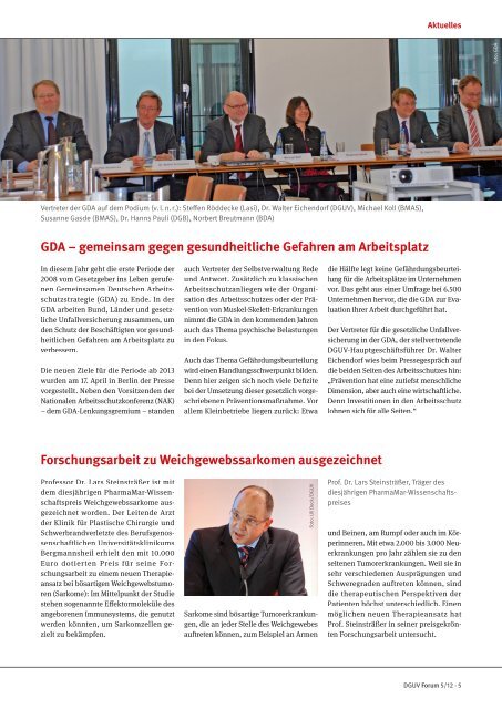 Ausgabe 5/12 - DGUV Forum