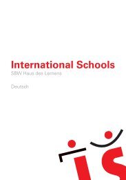 International Schools - SBW Haus des Lernens
