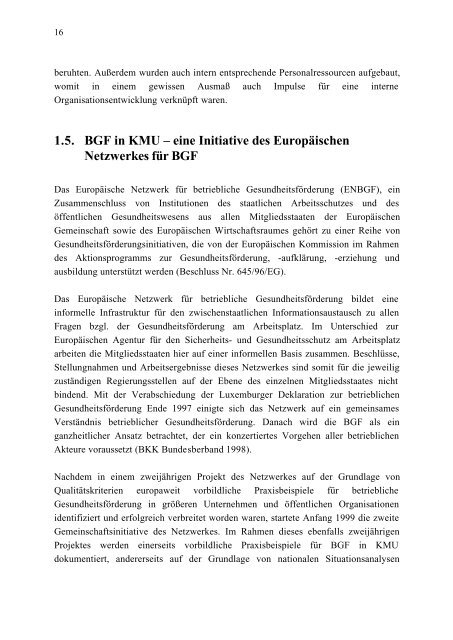 Tagungsbericht 2000 - Österreichisches Netzwerk Betriebliche ...