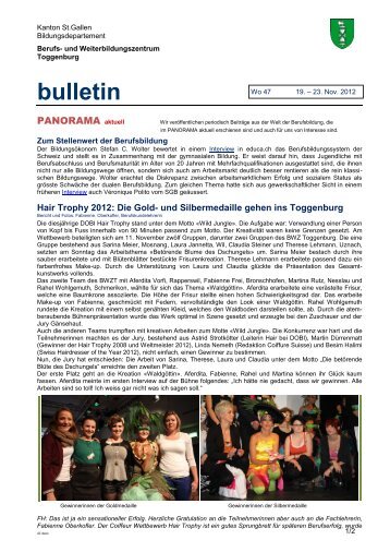 bulletin - Berufs- und Weiterbildungszentrum Toggenburg, Wattwil