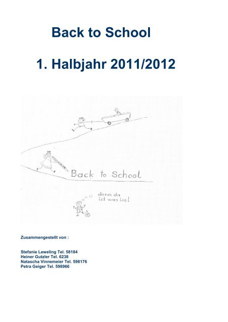 Back to School 1. Halbjahr 2011/2012 - Grundschule Mastholte