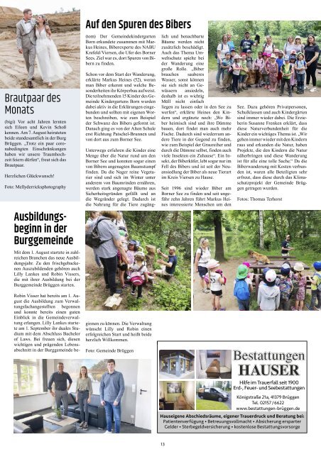 Stadtjournal Brüggen September:Oktober 2021