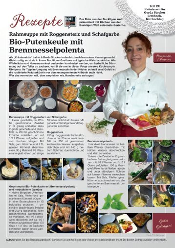 Bio-Putenkeule mit Brennnesselpolenta