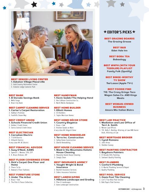 Style Magazine - October - El Dorado County Foothills - 2021
