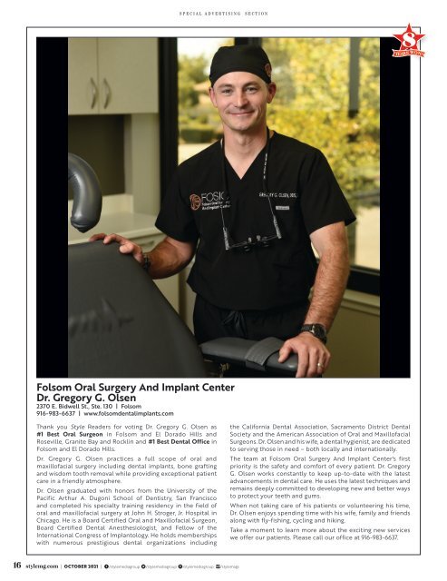 Style Magazine - October - El Dorado County Foothills - 2021