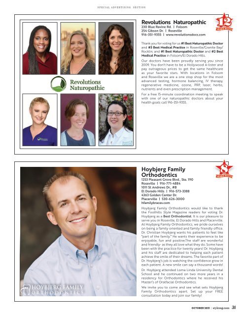 Style Magazine - October - El Dorado County Foothills - 2021