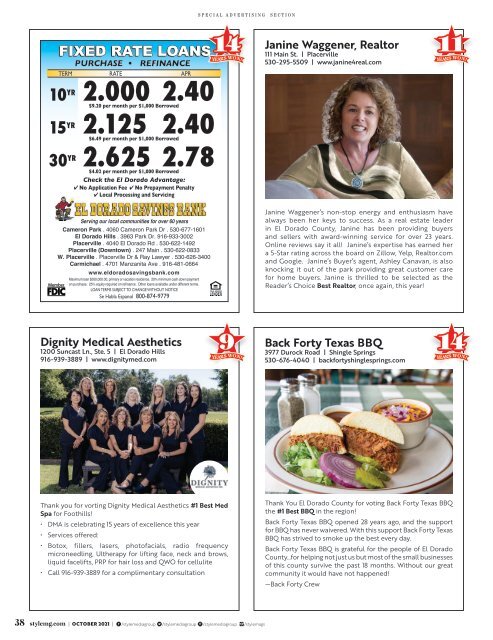 Style Magazine - October - El Dorado County Foothills - 2021