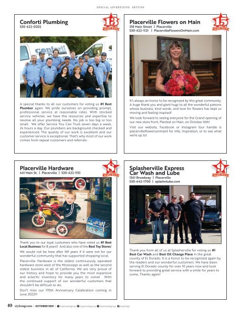 Style Magazine - October - El Dorado County Foothills - 2021