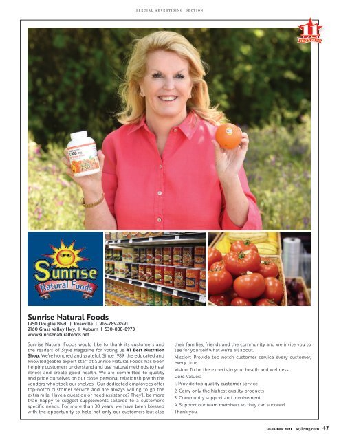 Style Magazine - October - El Dorado County Foothills - 2021