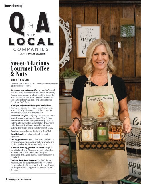 Style Magazine - October - El Dorado County Foothills - 2021