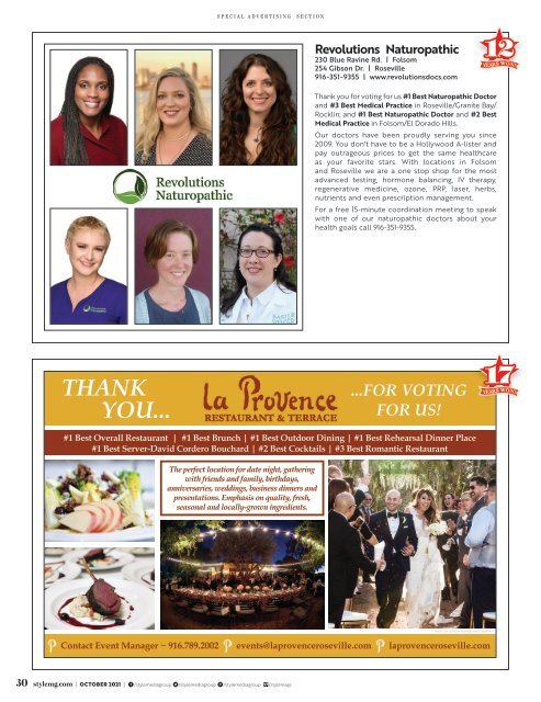 Style Magazine - Readers Choice Awards - Roseville Granite Bay Rocklin 2021