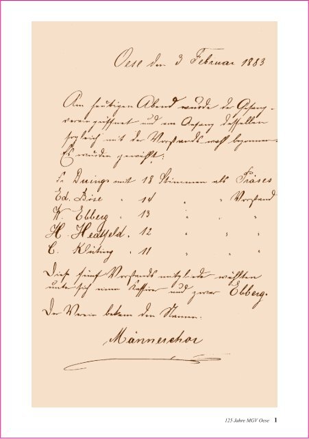 Grußwort - vom MGV Oese 1883
