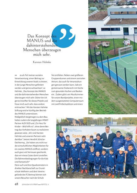 MANU. Der Jahresbericht 2020 der Manuel Neuer Kids Foundation