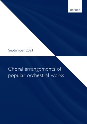 Choral arrangements of popular orchestral works