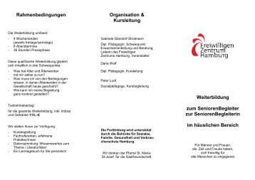 Weiterbildung zum SeniorenBegleiter zur SeniorenBegleiterin im ...