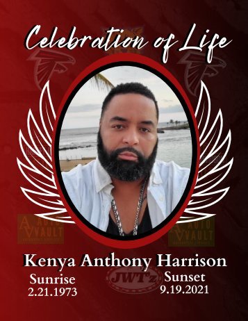 Celebration of Life Program for Kenya "KP" Harrison - September 29, 2021
