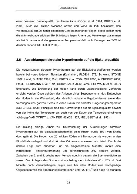 Auswirkungen skrotaler Hyperthermie auf quantitative und ...