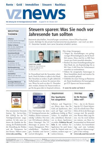 vznews, Deutschland, Oktober 2021, Ausgabe 64