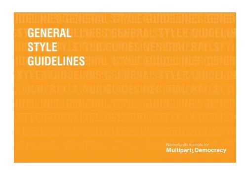 NIMD Style Guidelines