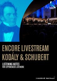 Encore Livestream: Kodaly & Schubert - Listen Notes - Experienced Listener
