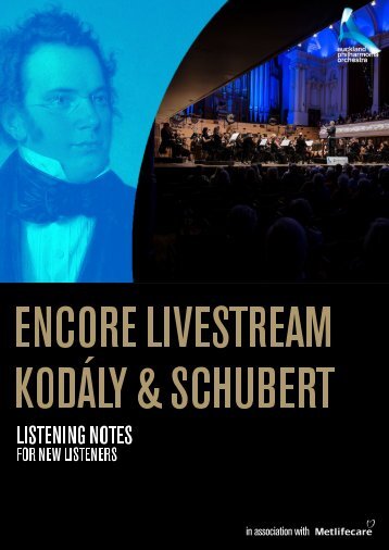 Encore Livestream: Kodaly & Schubert - Listen Notes - New Listener