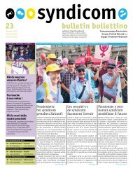 syndicom Bulletin / bulletin / Bollettino 23