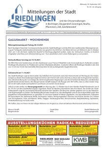 Amtliches Mitteilungsblatt Riedlingen 29.09.2021