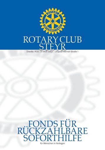 Rotary Club Steyr Sozialfonds