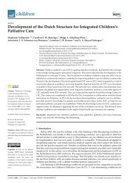 Development of the Dutch Structure for Integrated Children’s Palliative Care