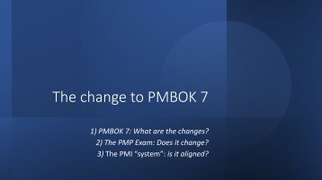 PMBOK 6 to 7