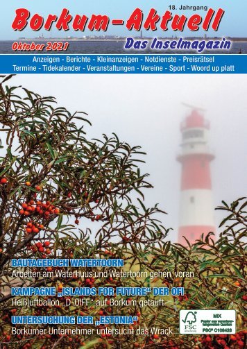 Oktober 2021 Borkum-Aktuell - Das Inselmagazin