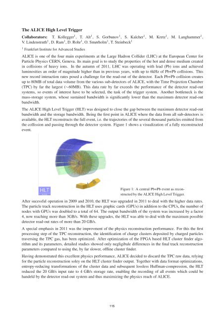 FIAS Scientific Report 2011 - Frankfurt Institute for Advanced Studies ...