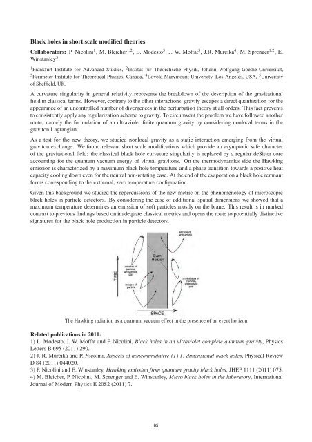 FIAS Scientific Report 2011 - Frankfurt Institute for Advanced Studies ...