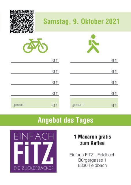 "1000 Schritte - 1000 Tritte - Challenge", 1. bis 21. Oktober 2021