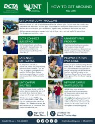 UNT How to Get Around Flier - Fall 2021