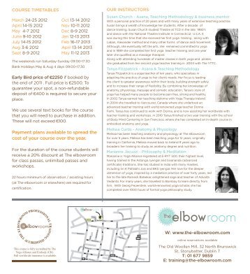 Foundation Yoga Teacher Training - The elbowroom