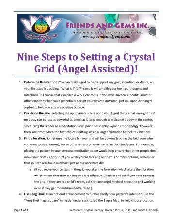 Nine Steps to Setting a Crystal Grid (Angel Assisted)! - Friends & Gems