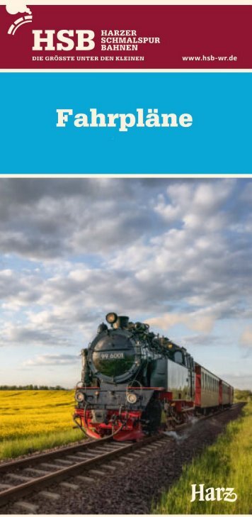Aktuelle Fahrpläne der Harzer Schmalspurbahn